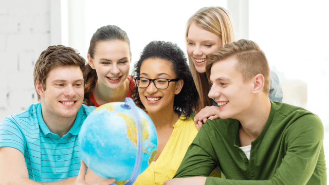 IELTS students studying Geography