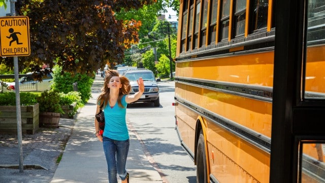 ielts student running to catch the bus