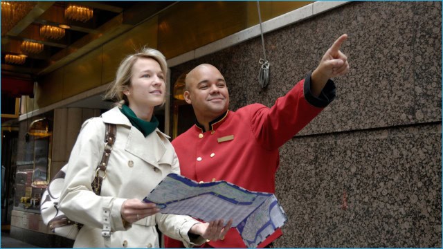 giving street direction