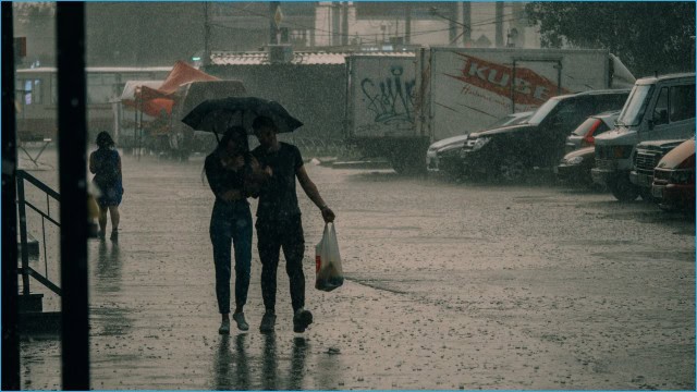 walking in thge storm