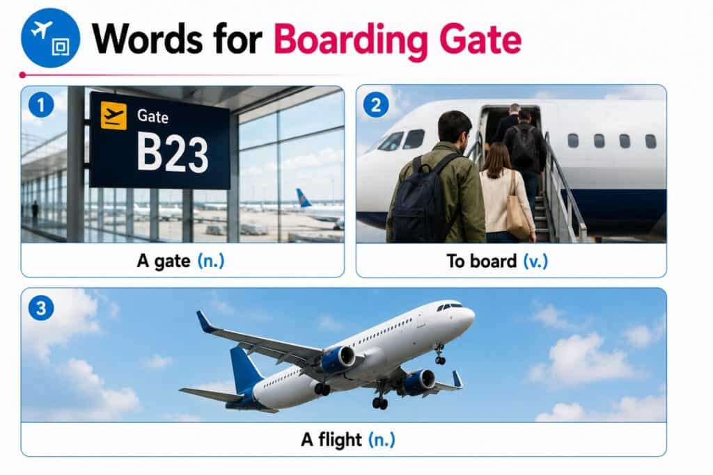 Useful words for boarding gate